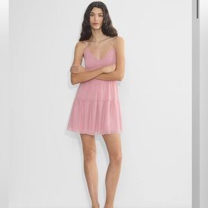 Aritzia Tuberose Mini dress in Tart pink